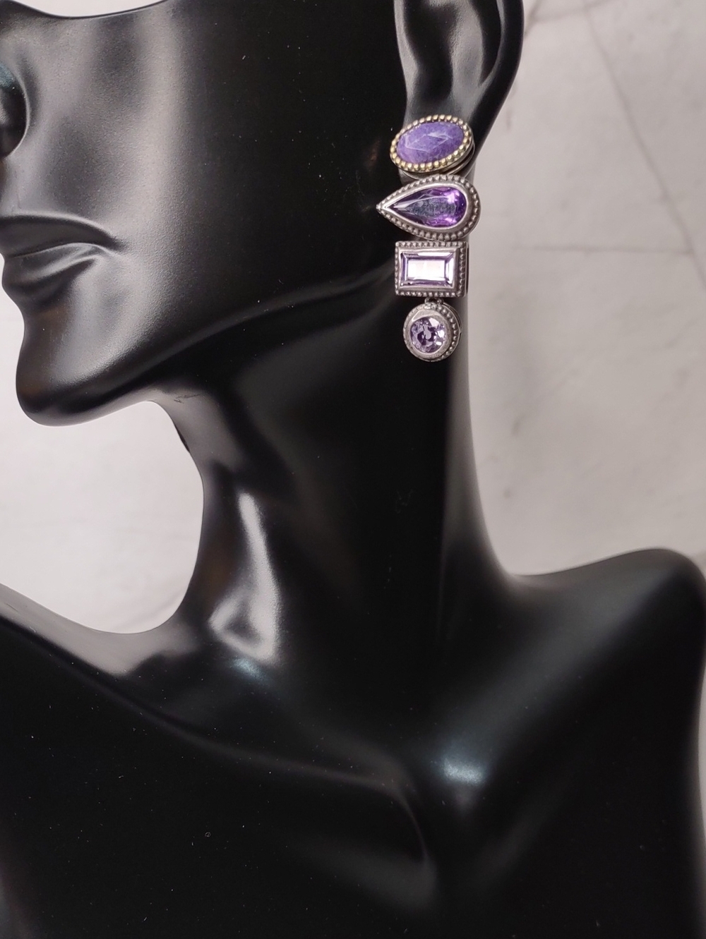 Amethyst Multi-Stone Drop Earrings